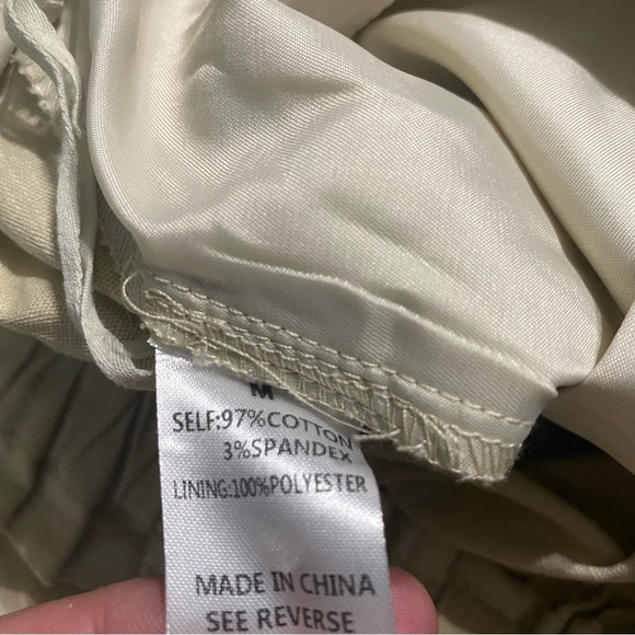 Wishlist Beige Khaki Stretch Belted Waist Skirt Skort - Picture 5 of 5